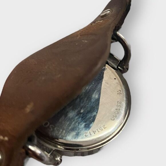 Fossil Georgia ES3060 Womens Brown Leather Analog Dial Quartz Wrist Watch - Picture 5 of 8